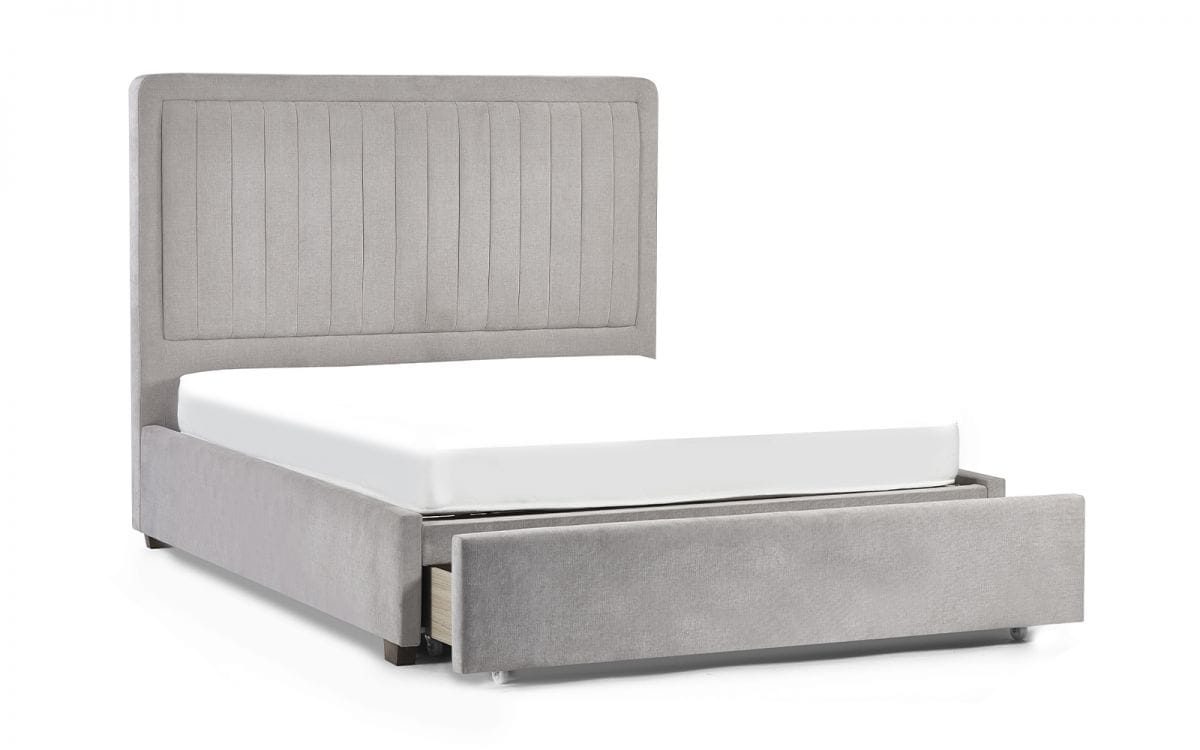 Samira 5ft Bedframe - Grey Velvet - Image 5