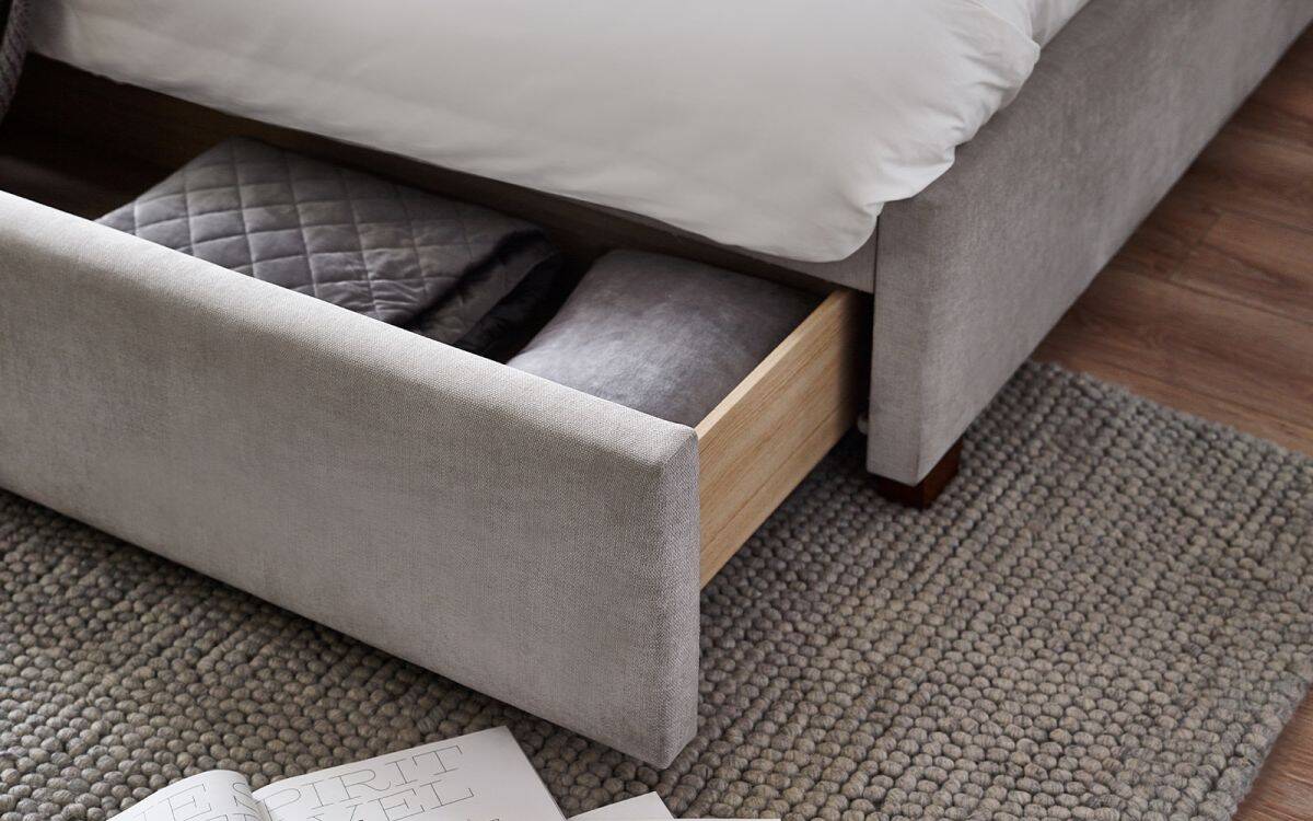 Samira 5ft Bedframe - Grey Velvet - Image 8