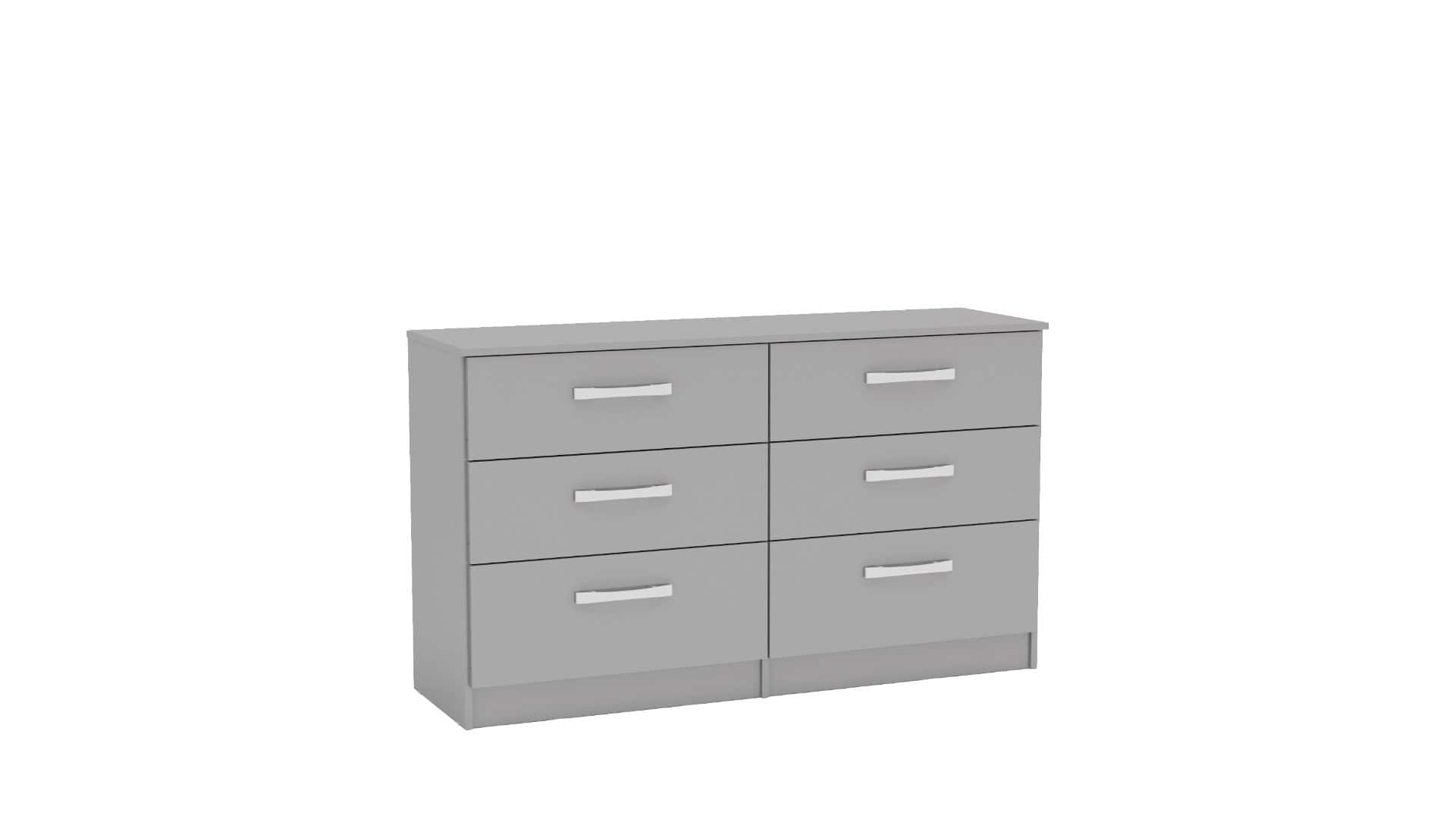 Lynx 6 Drawer Chest - Grey | Buy Online | Beds.ie