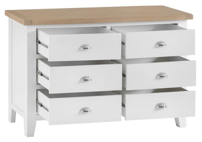 Douglas 6 Drawer Chest - White & Oak - Image 2