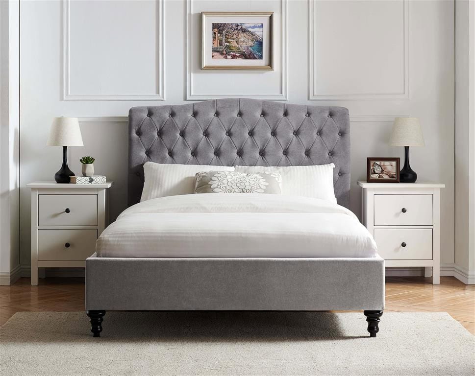 Limelight Rosa 4ft6 Bedframe - Light Grey - Image 2