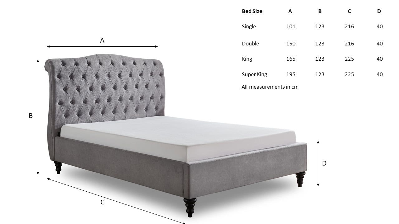 Limelight Rosa 4ft6 Bedframe - Light Grey - Image 5