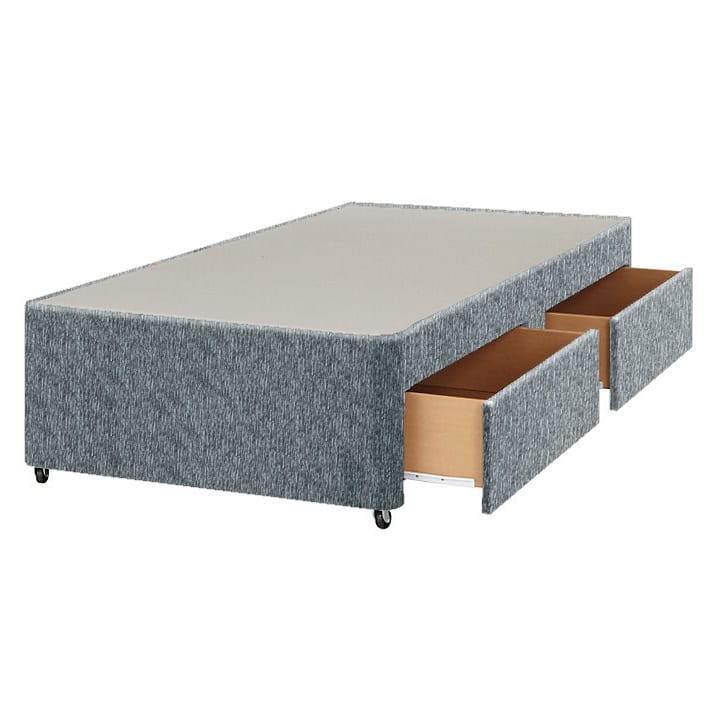 Apollo 2ft6 Grey 2 Drawer Divan Base | Buy Online | Beds.ie