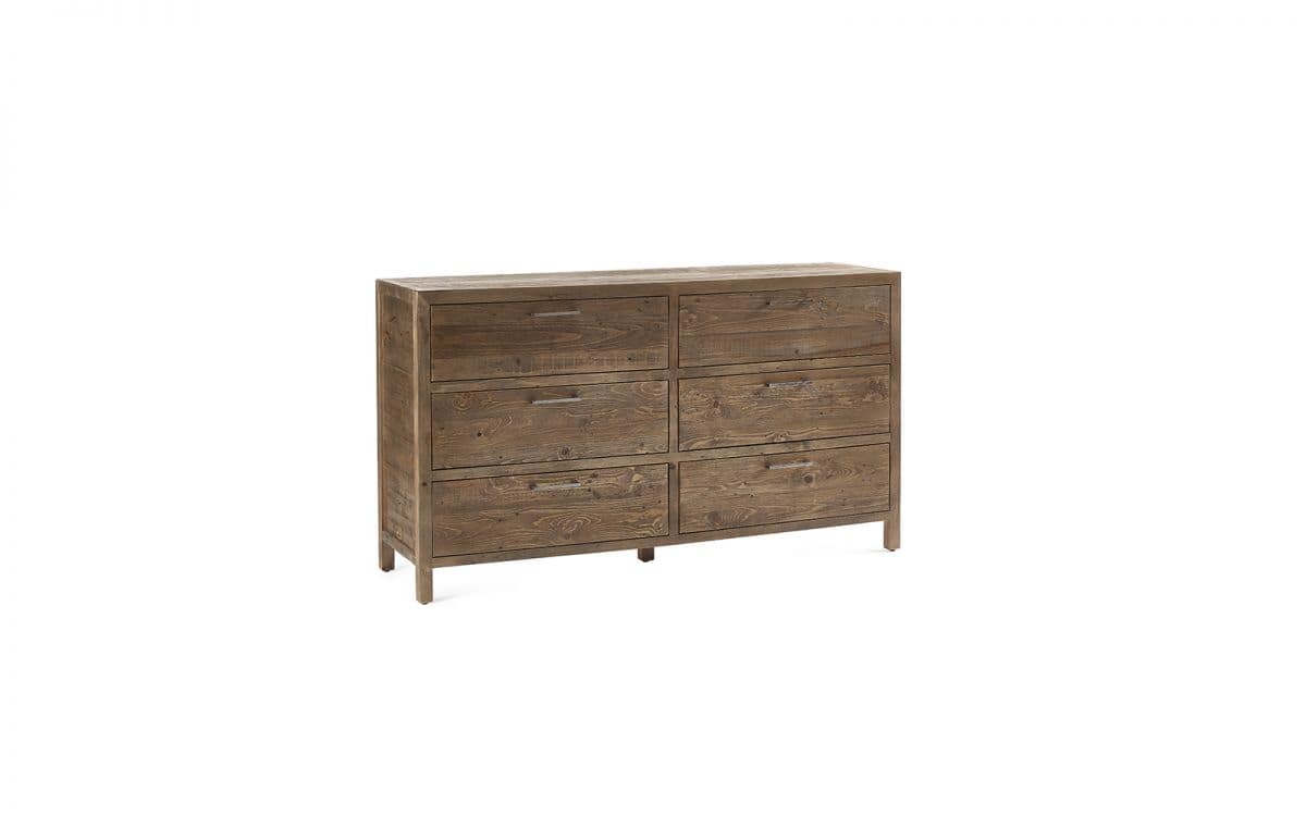 Heron 6 Drawer Wide Chest - Reclaimed Pine - Image 2