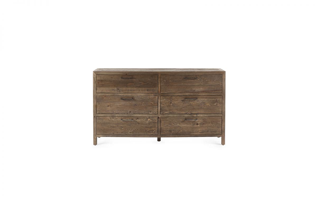 Heron 6 Drawer Wide Chest - Reclaimed Pine - Image 4