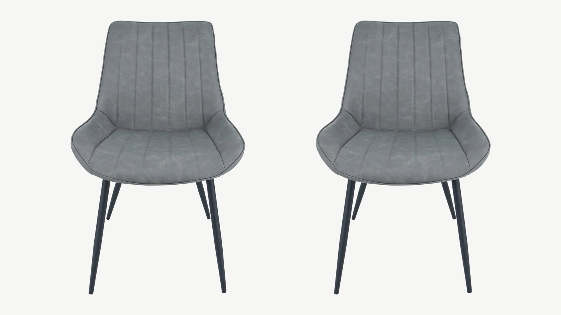 Anglia Chair - Antique Grey Faux Leather (Set of 2) | Buy Online | Beds.ie