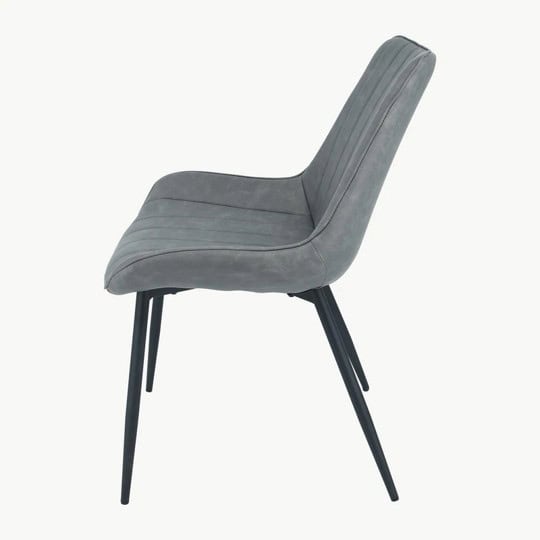 Anglia Chair - Antique Grey Faux Leather (Set of 2) - Image 4
