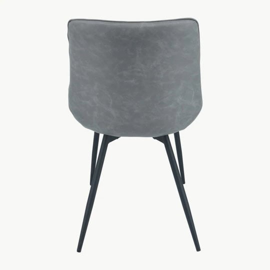 Anglia Chair - Antique Grey Faux Leather (Set of 2) - Image 5