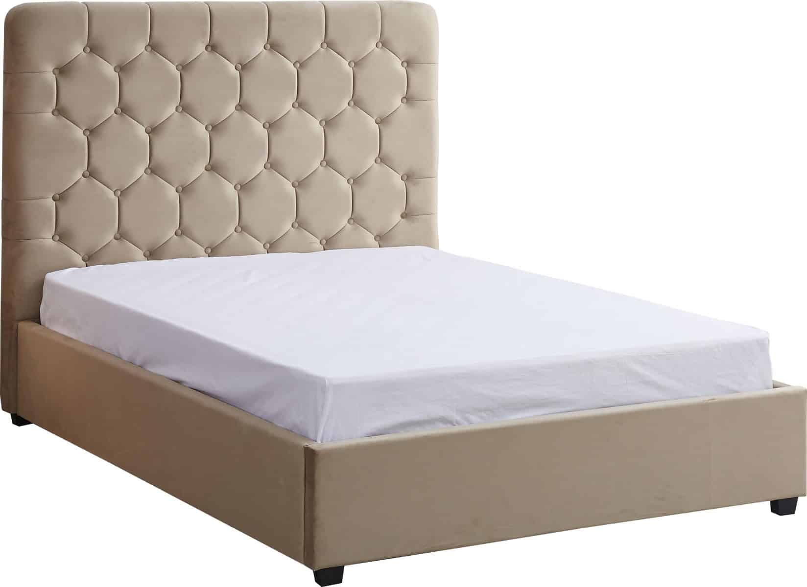 Madison 4ft6 Ottoman Bedframe - Fawn Velvet - Image 3