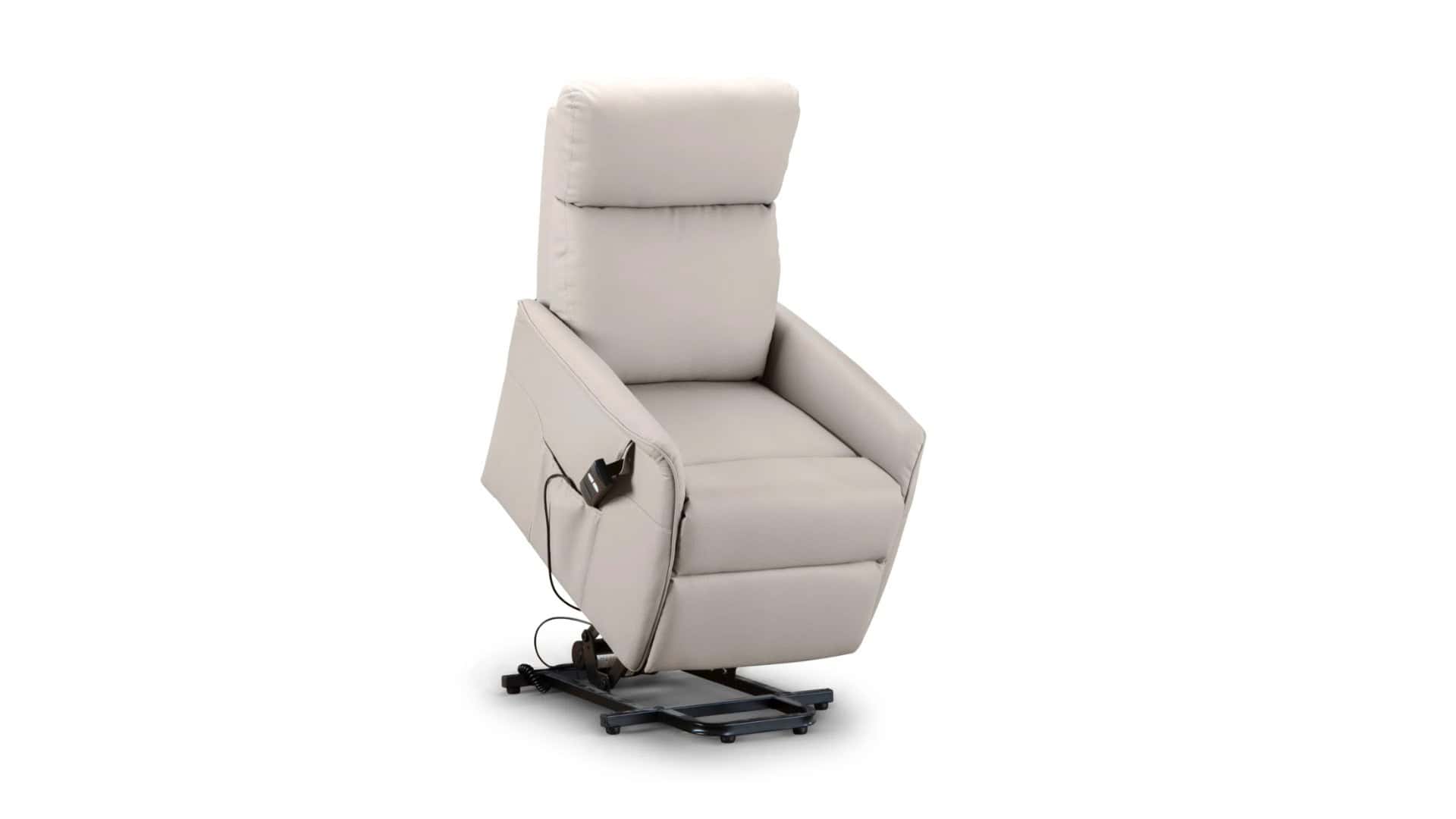 Helen Rise And Recline Chair - Pebble Faux Leather - Image 3