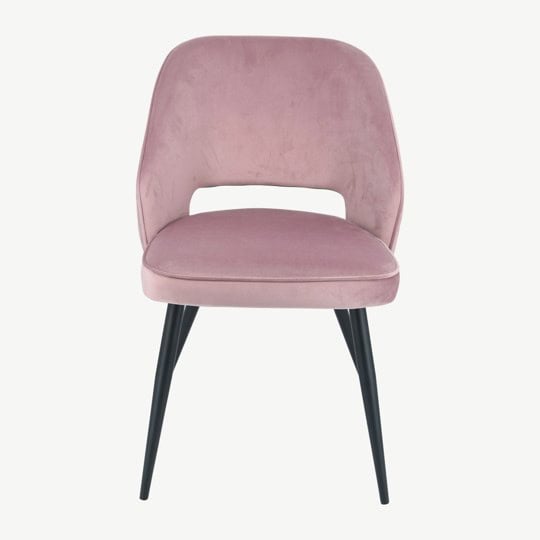 Sutton Chair - Pink Velvet (Set of 2) - Image 2
