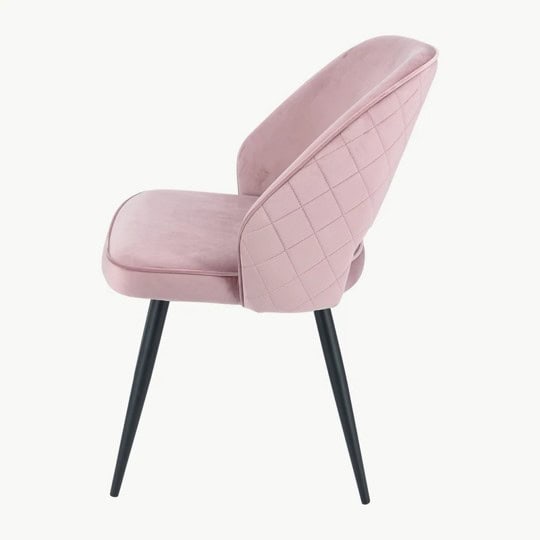 Sutton Chair - Pink Velvet (Set of 2) - Image 4