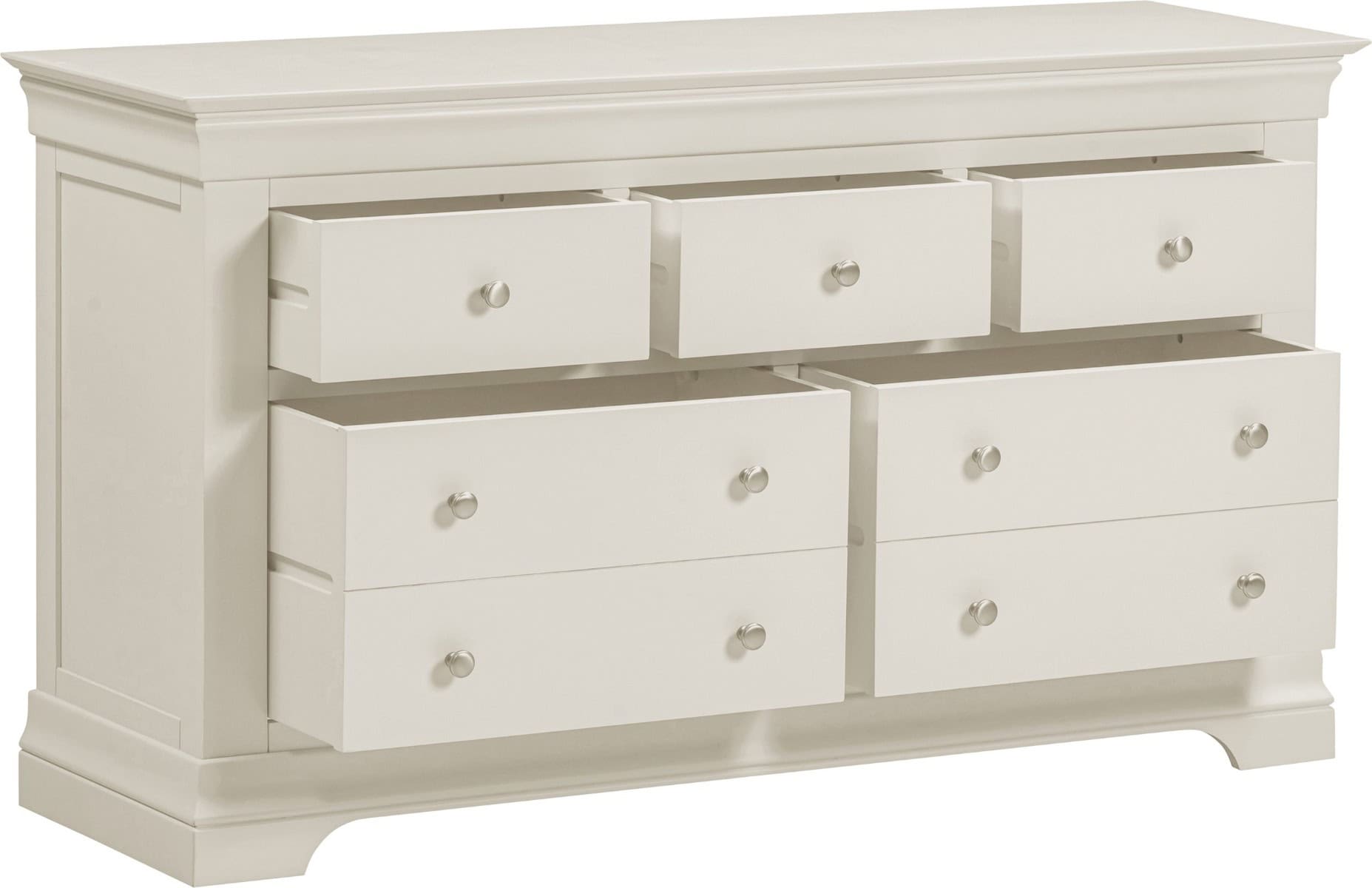 Bordeaux 3+2 Drawer Chest - Ivory - Image 3