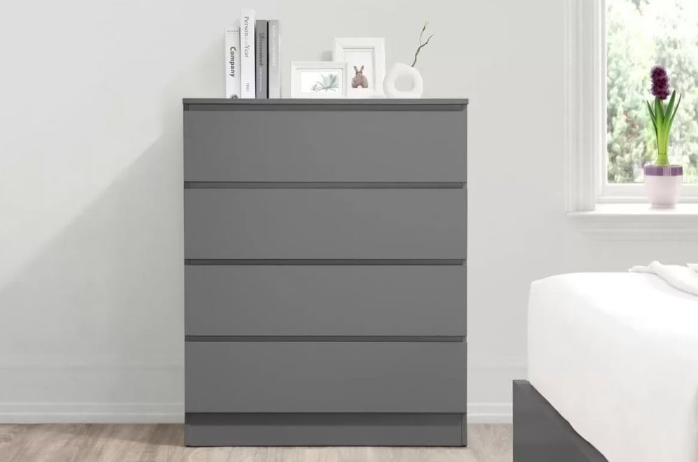 Oslo 4 Drawer Chest - Grey | Buy Online | Beds.ie