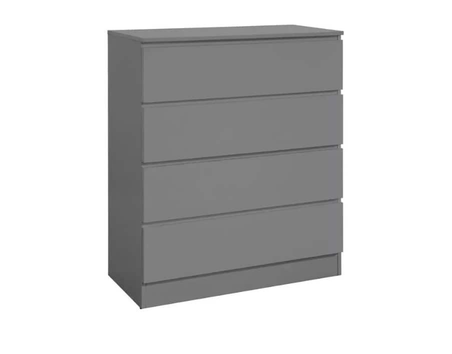 Oslo 4 Drawer Chest - Grey - Image 2