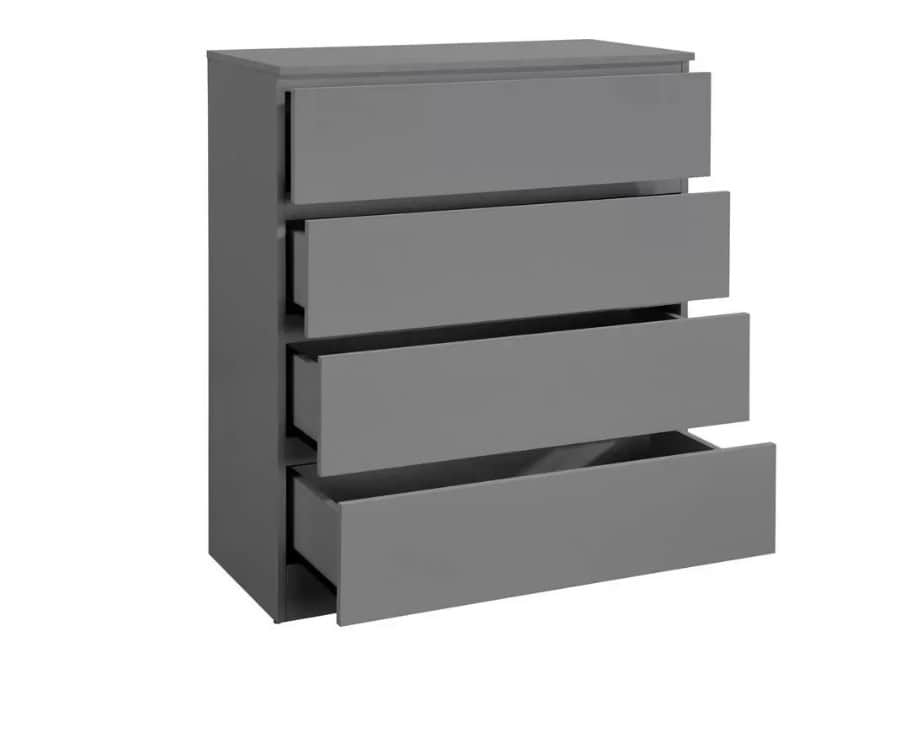 Oslo 4 Drawer Chest - Grey - Image 3