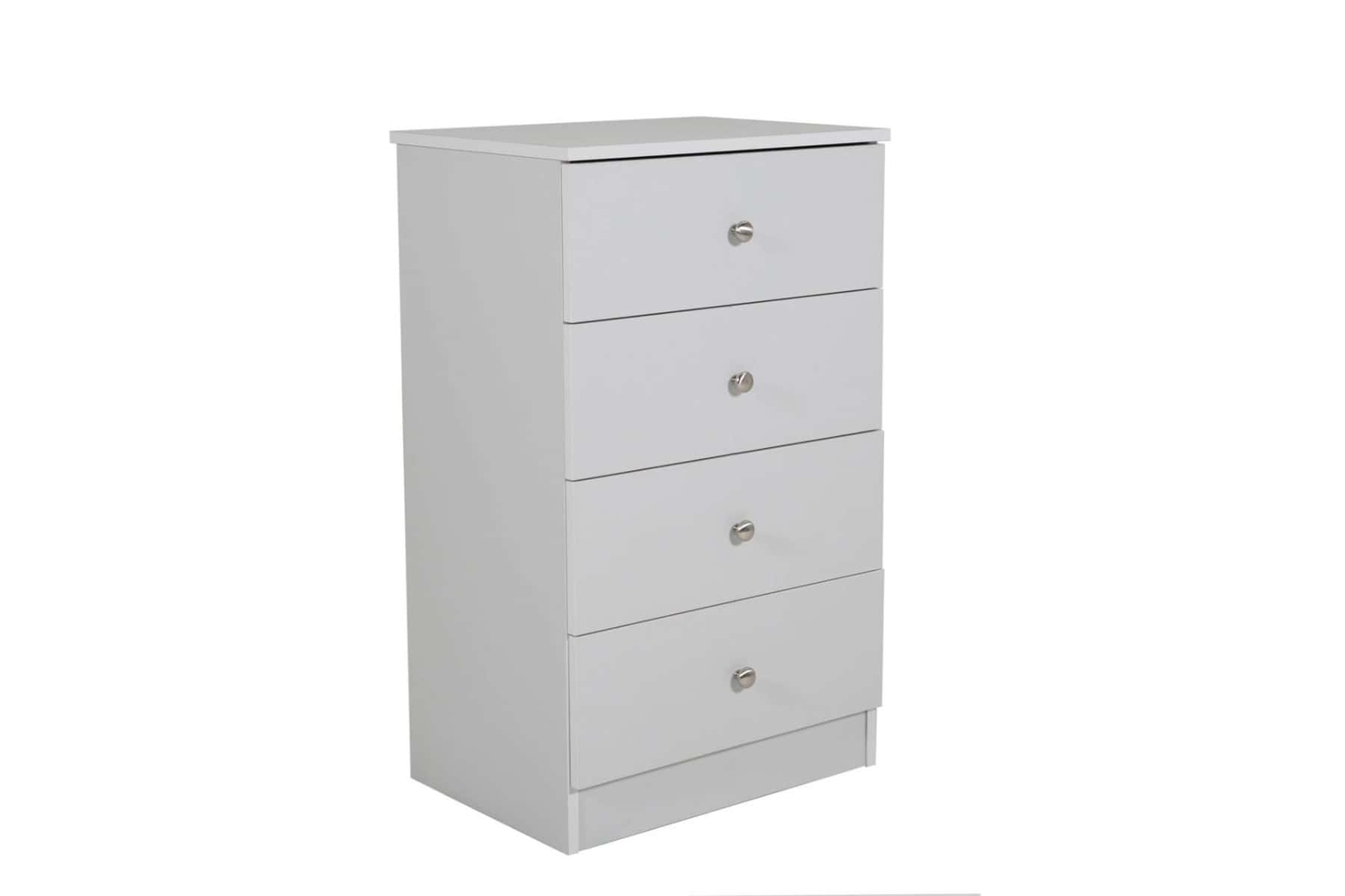 Levi 4 Drawer Chest - Light Grey | Buy Online | Beds.ie
