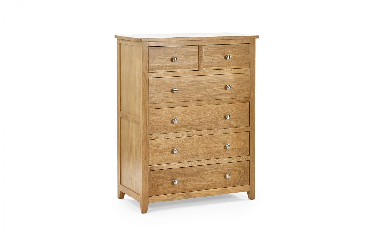 Malcolm 4+2 Drawer Chest - Oak - Image 2