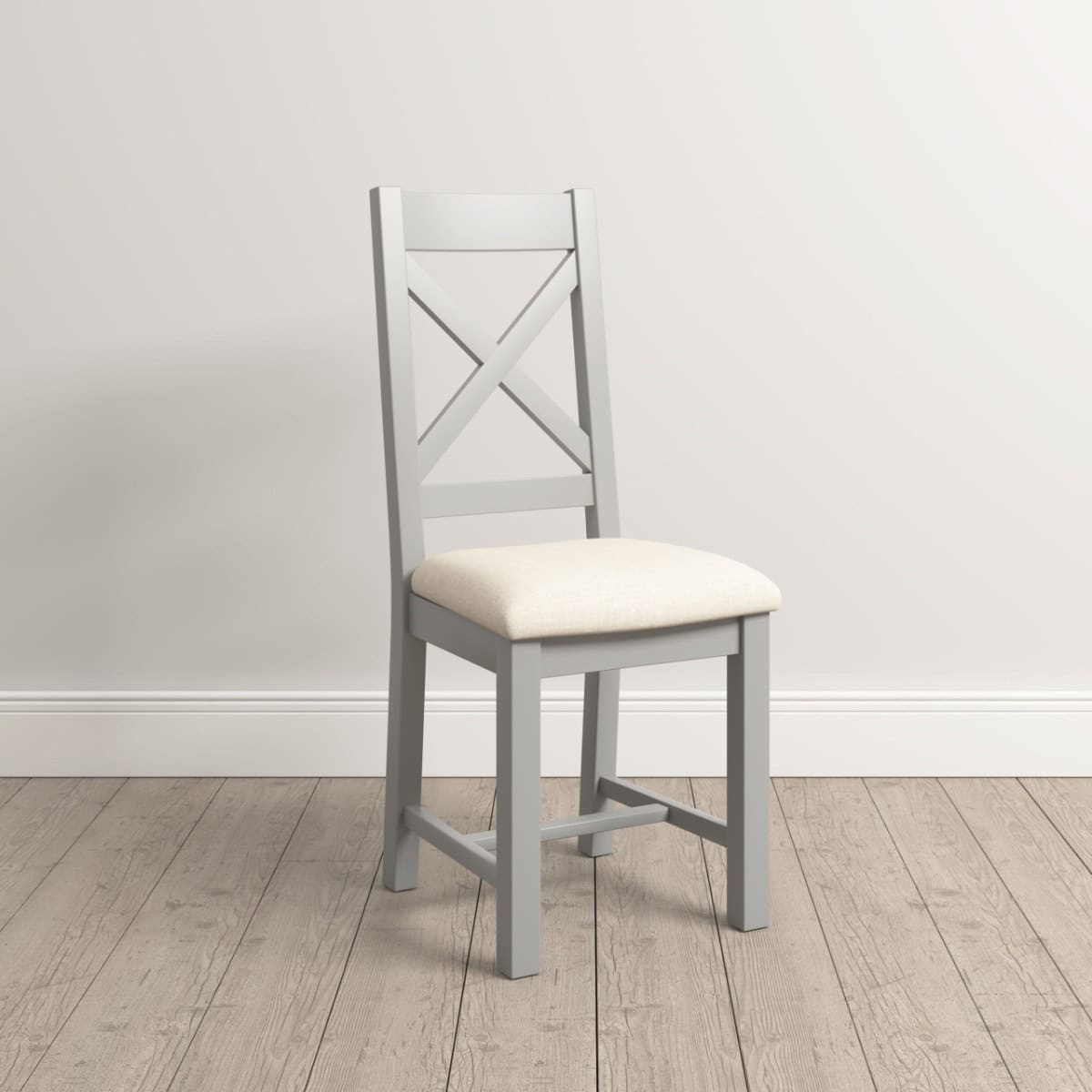 Windsor Cross Back Dining Chair (x2 Per Box) - Pebble Grey | Buy Online | Beds.ie