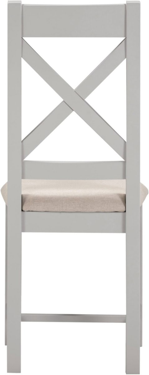 Windsor Cross Back Dining Chair (x2 Per Box) - Pebble Grey - Image 5
