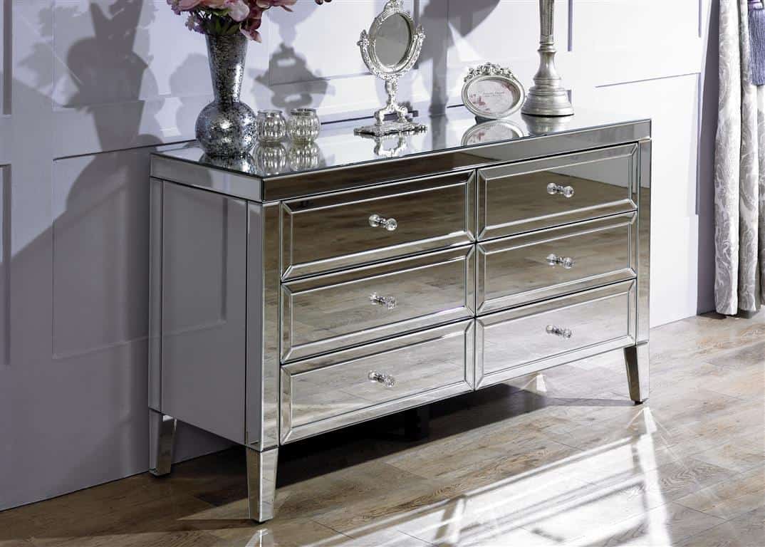 Valencia Mirrored 6 Drawer Chest | Buy Online | Beds.ie