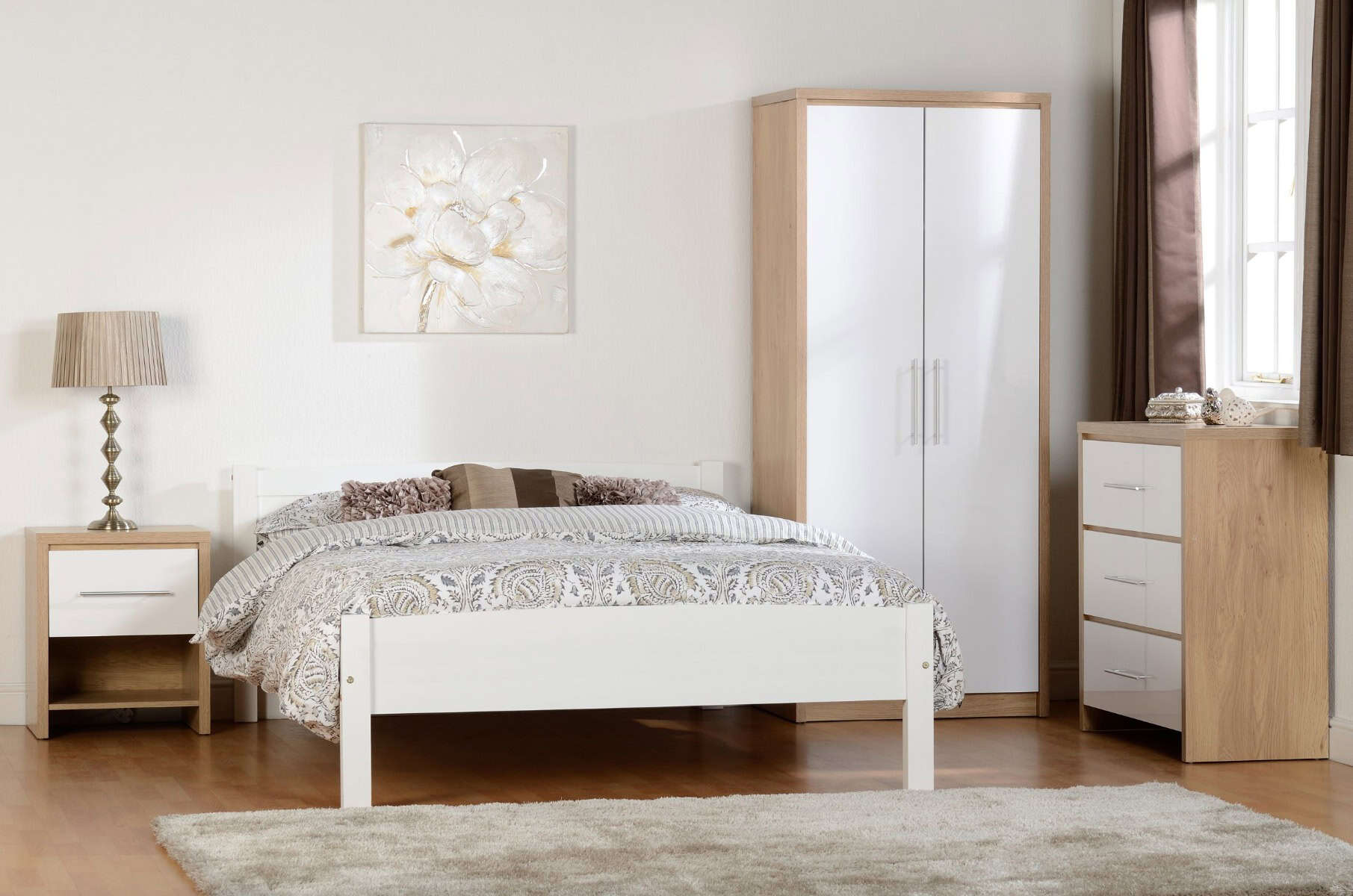 Amber 4ft6 Bedframe - White - Image 5