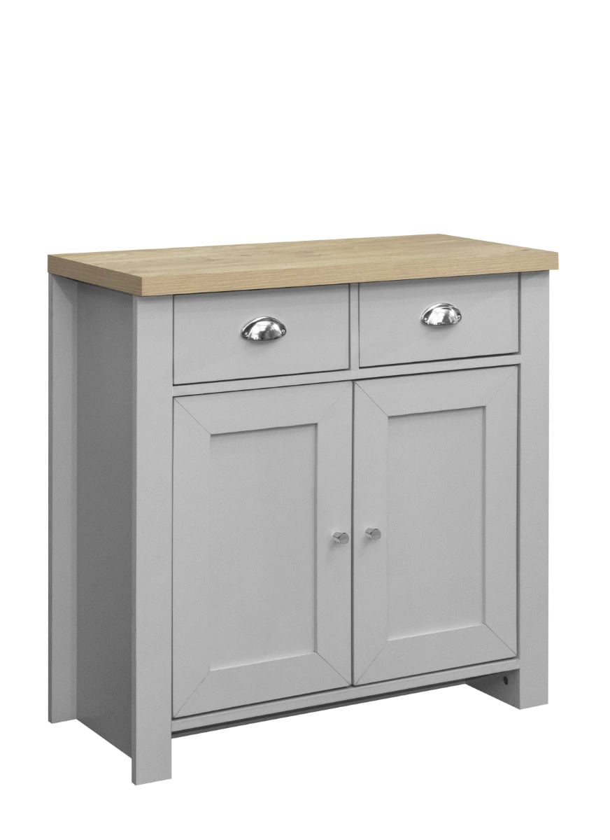 Highgate 2 Door 2 Drawer Sideboard - Grey & Oak - Image 5