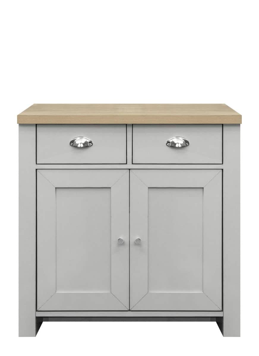 Highgate 2 Door 2 Drawer Sideboard - Grey & Oak - Image 6