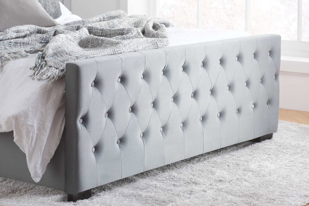 Marquis 6ft Bed - Grey Velvet - Image 4