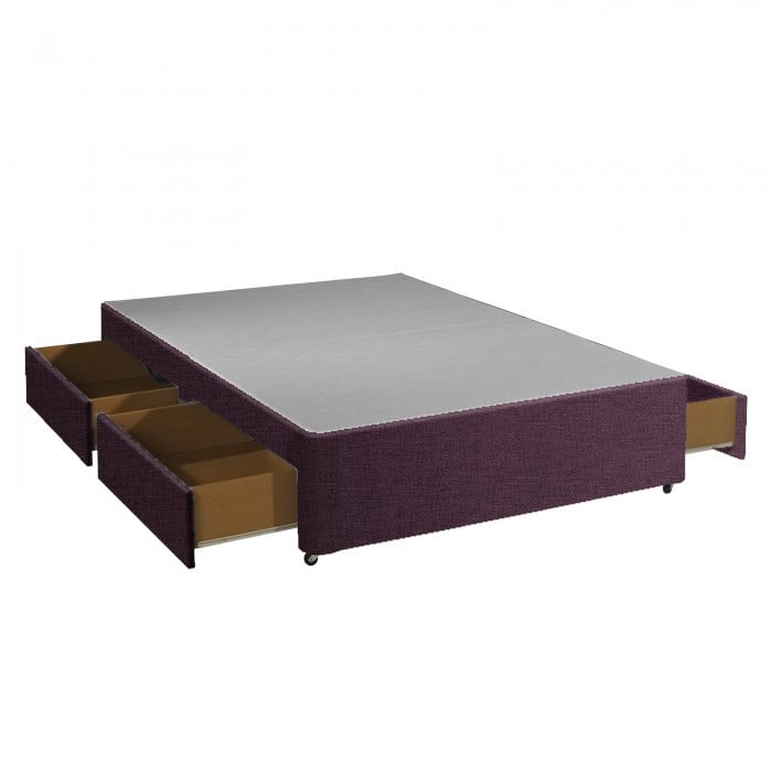 Apollo 6ft Azzure Purple 4 Drawer Divan Base | Buy Online | Beds.ie