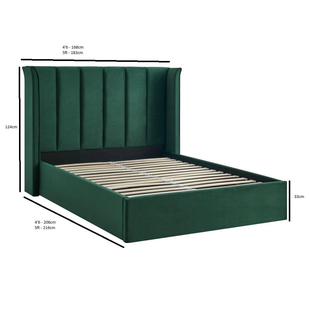 Limelight Polaris 4ft6 Ottoman - Emerald Green - Image 6