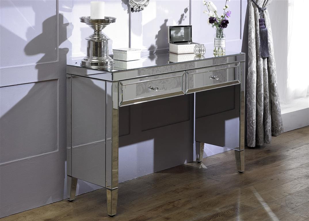 Valencia Mirrored 2 Drawer Dressing Table - Image 2