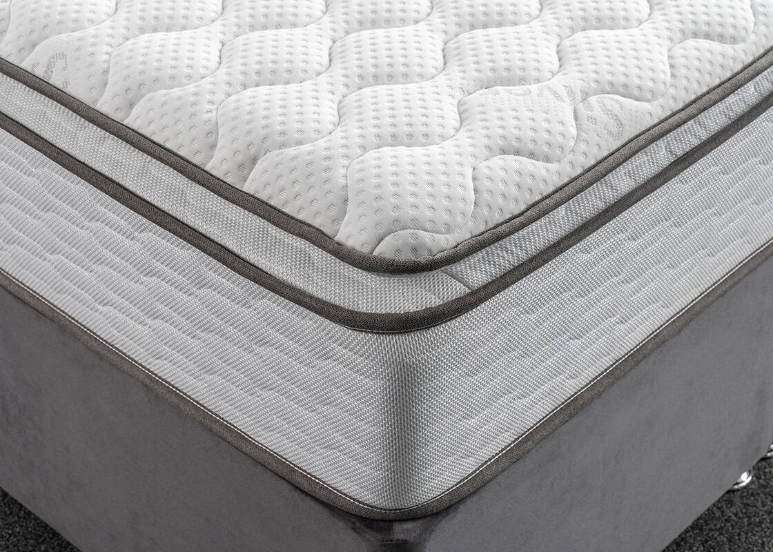 4ft6 Maddox Silver 1000 2 Drawer Divan Bed - Image 4