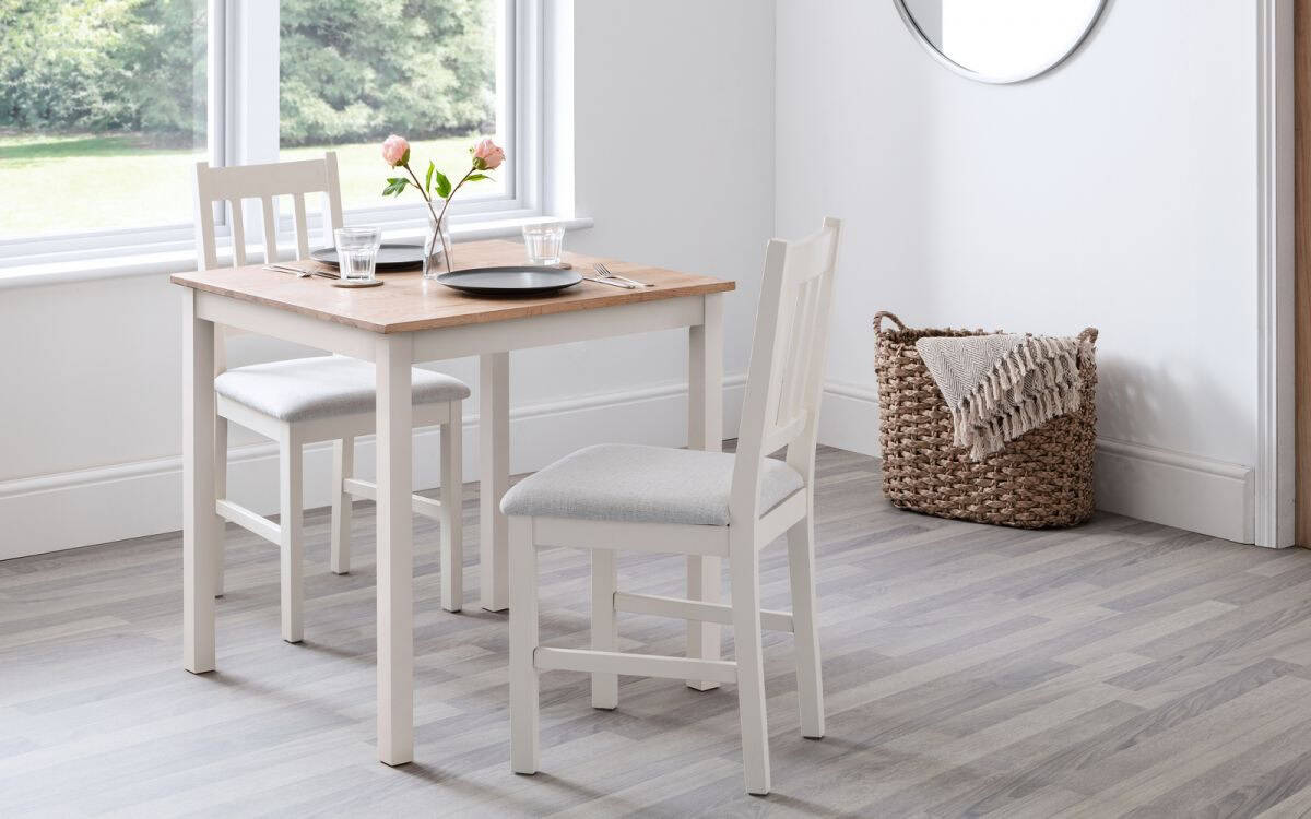 Essen Square Dining Table - White & Oak | Buy Online | Beds.ie