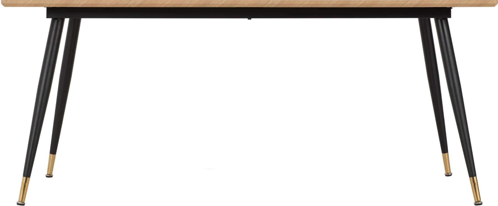 Hamilton Large Dining Table - Oak Effect and Black - Image 2