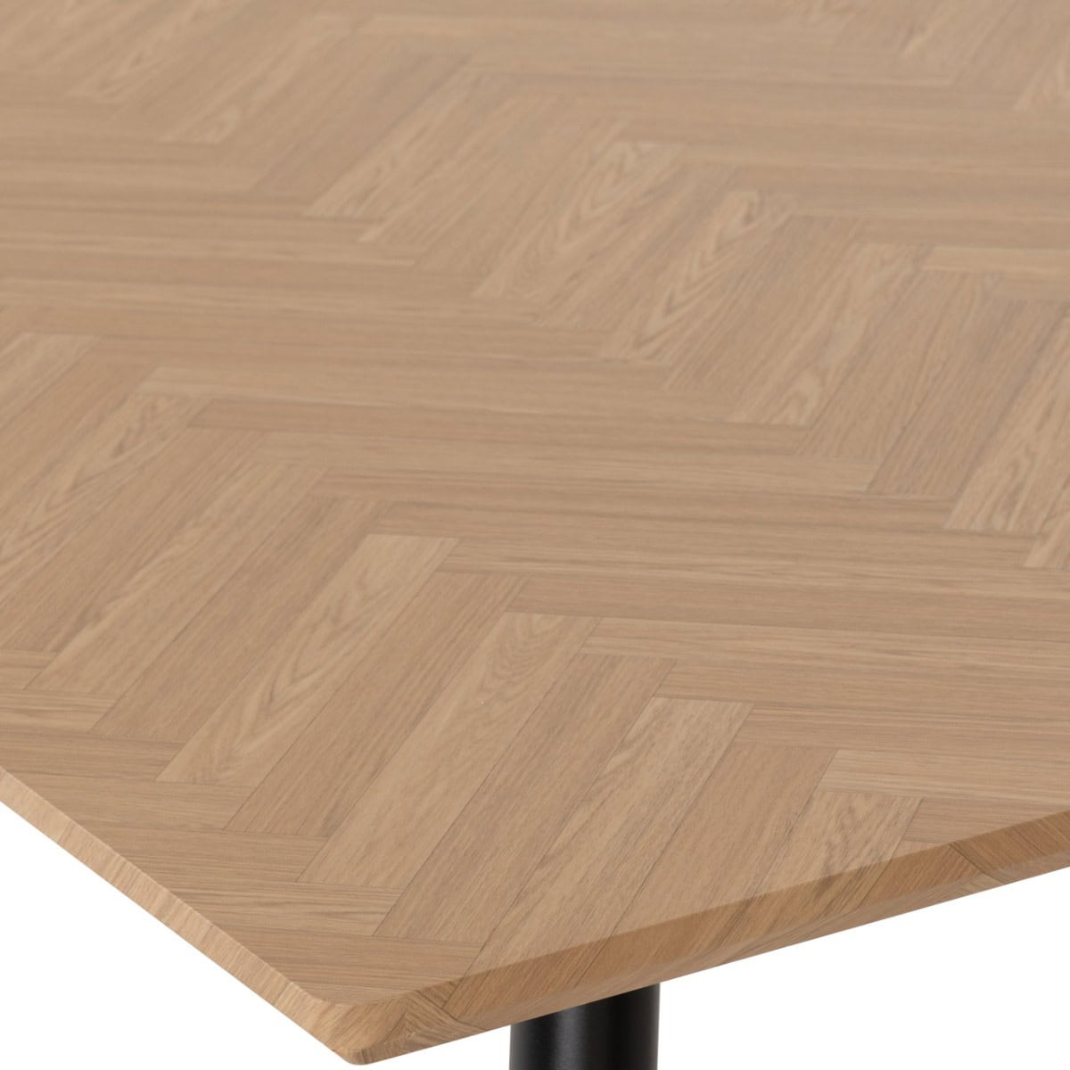 Hamilton Large Dining Table - Oak Effect and Black - Image 5