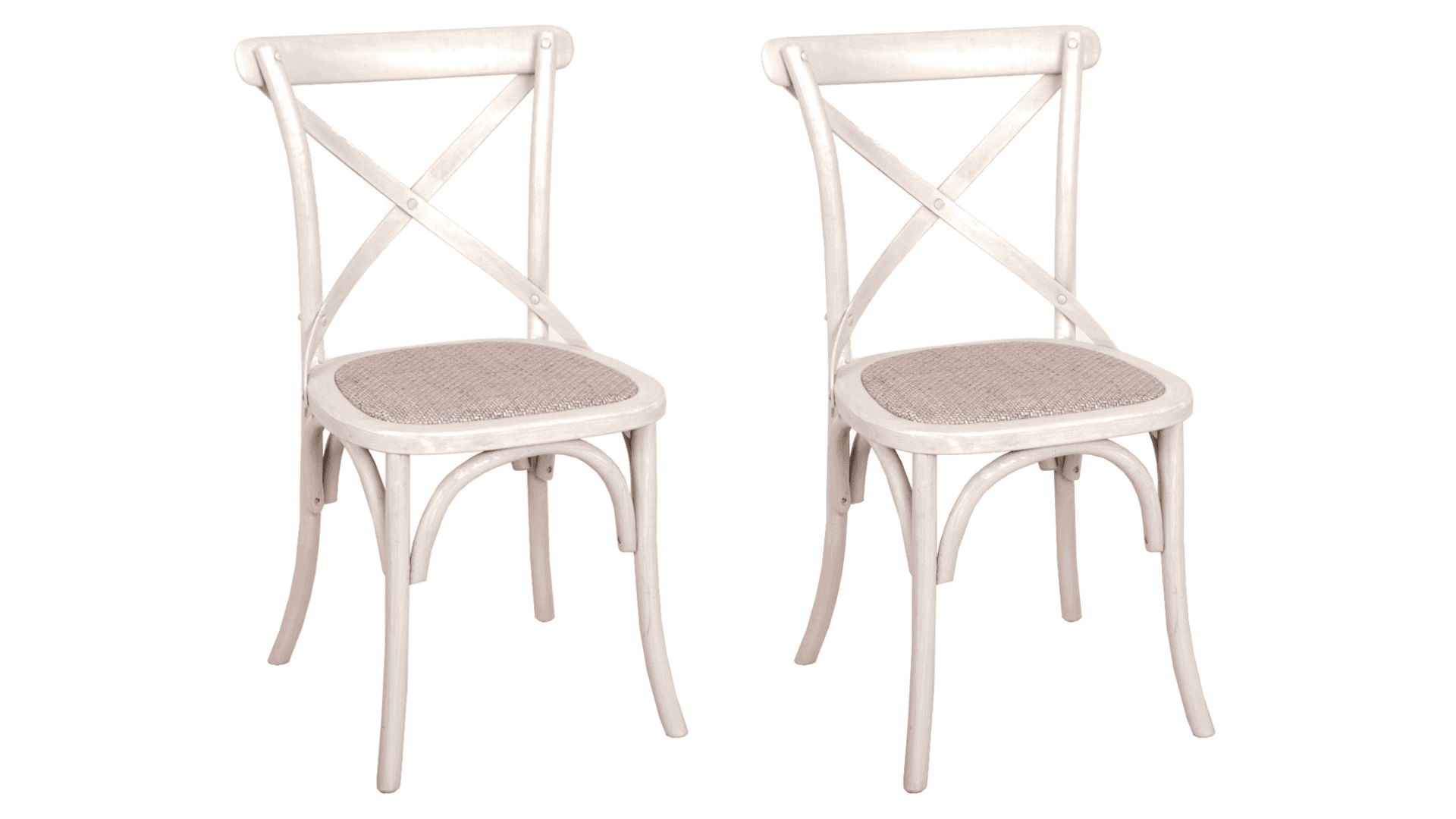 Crossback Chair - Cream (Set of 2) | Buy Online | Beds.ie