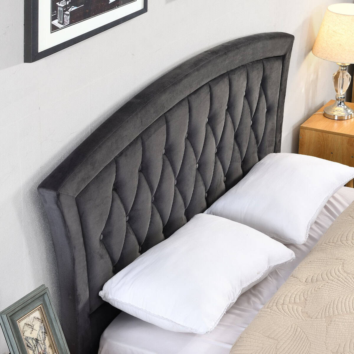 Kingston 5ft Bedframe - Grey - Image 4