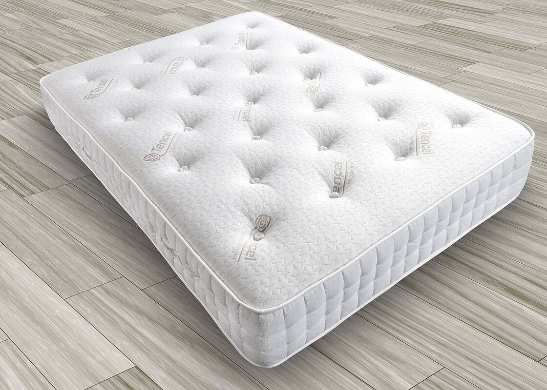 4ft6 Krystal Tencel 2000 2 Drawer Divan Bed - Image 2
