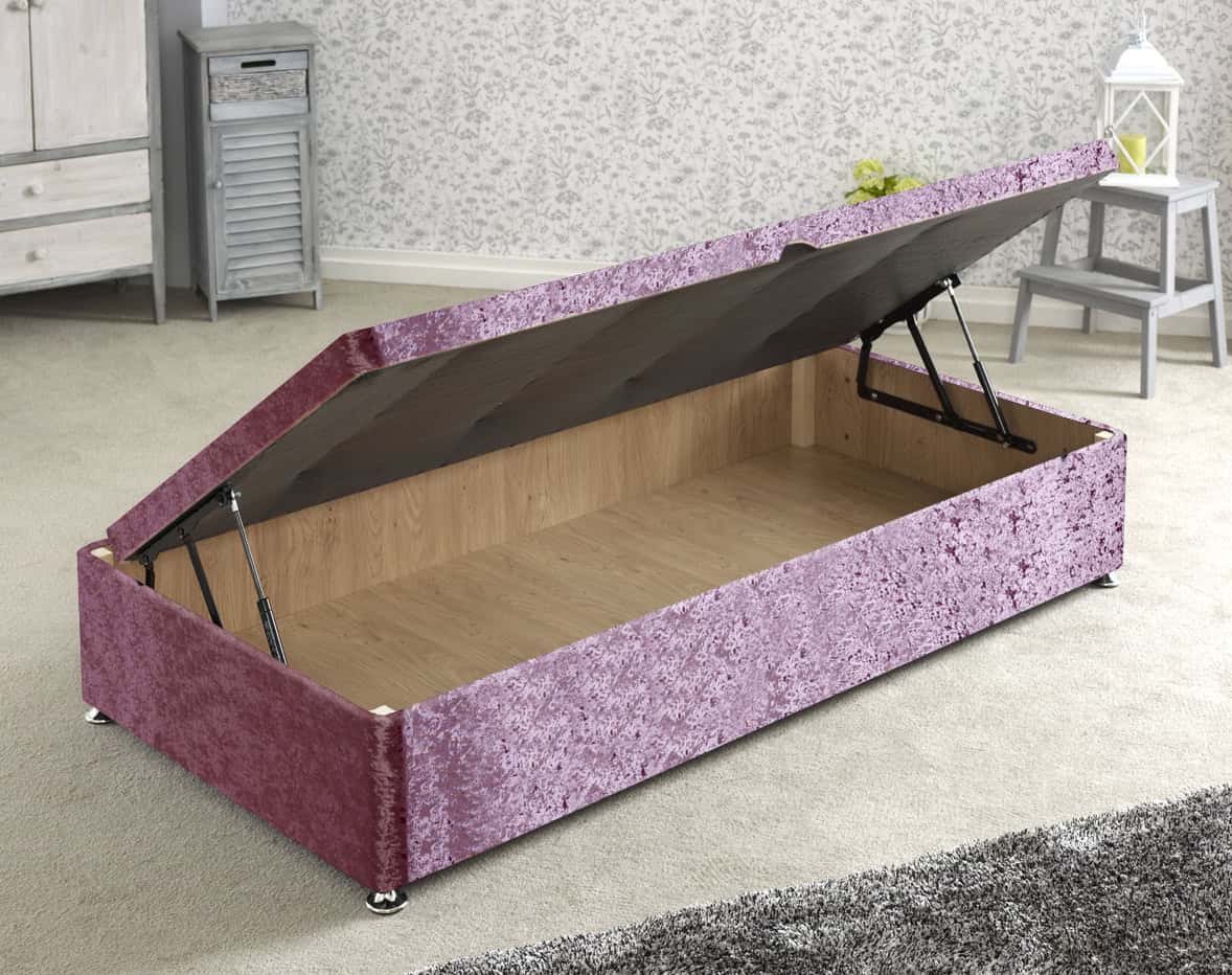 Apollo 3ft Glitz Pink Side Ottoman Base | Buy Online | Beds.ie
