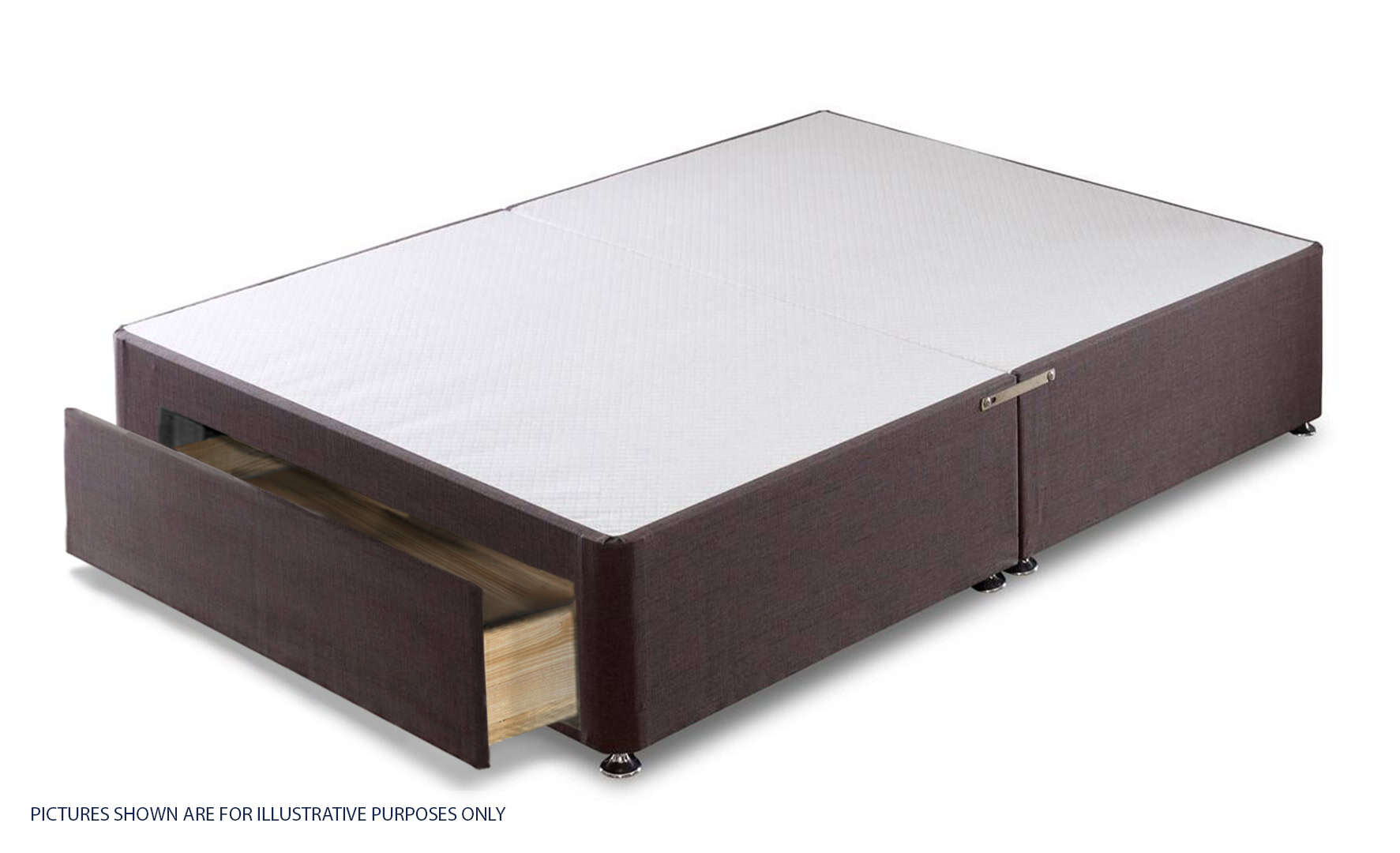 Apollo 5ft Azzure Hessian Jumbo Drawer Divan Base | Buy Online | Beds.ie