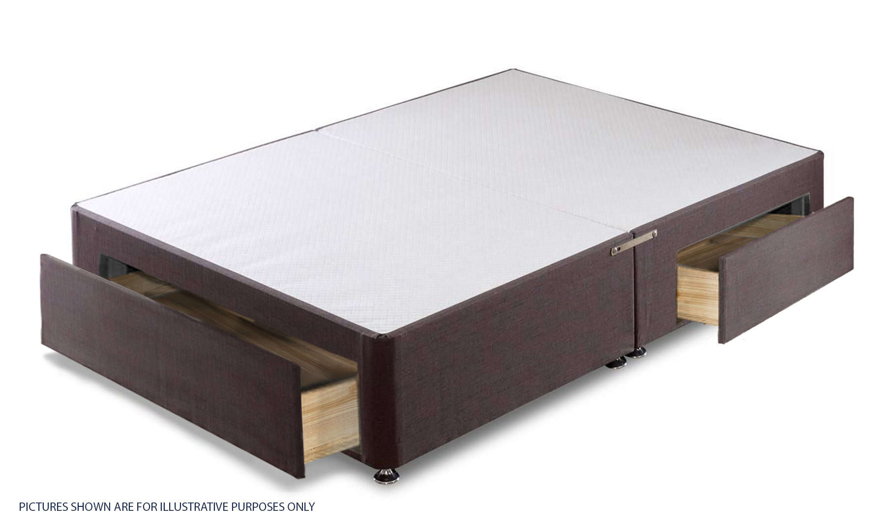 Apollo 5ft Azzure Hessian Jumbo Drawer Divan Base - Image 2