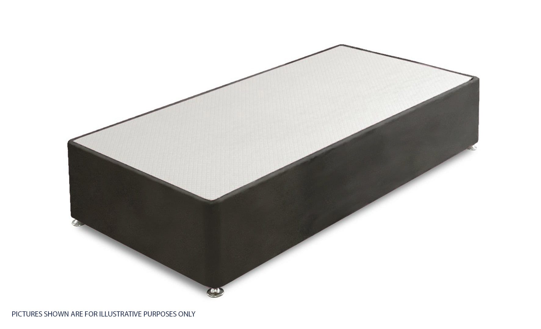 Apollo 2ft6 Velvet Dark Grey 2 Drawer Divan Base | Buy Online | Beds.ie