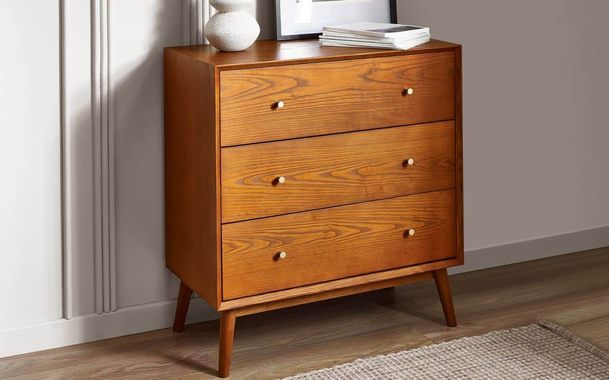 Lowell 3 Drawer Chest - Cherry Wood | Buy Online | Beds.ie