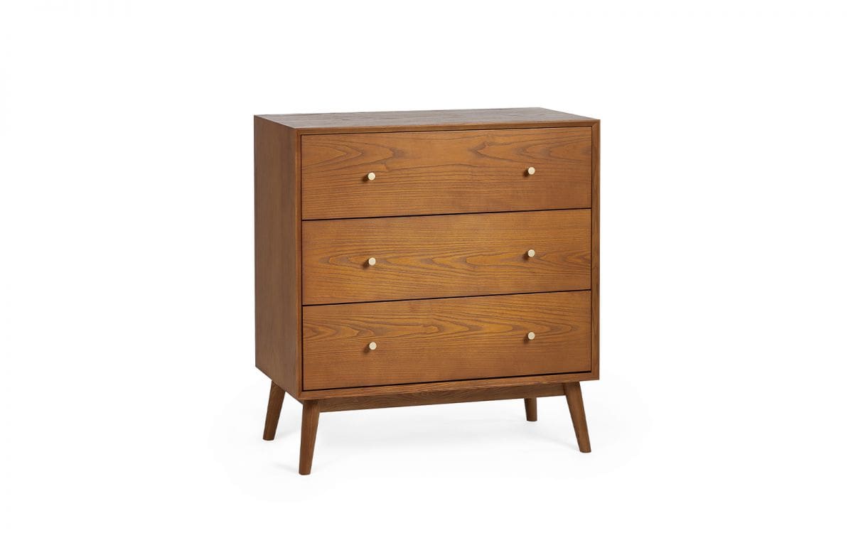 Lowell 3 Drawer Chest - Cherry Wood - Image 2