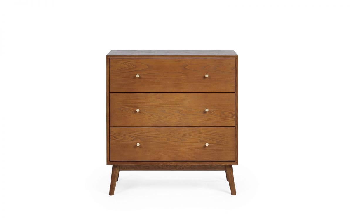 Lowell 3 Drawer Chest - Cherry Wood - Image 3