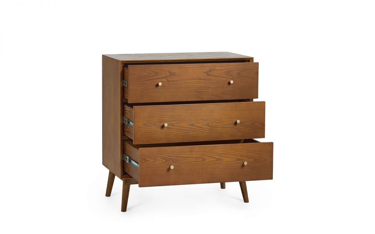 Lowell 3 Drawer Chest - Cherry Wood - Image 4