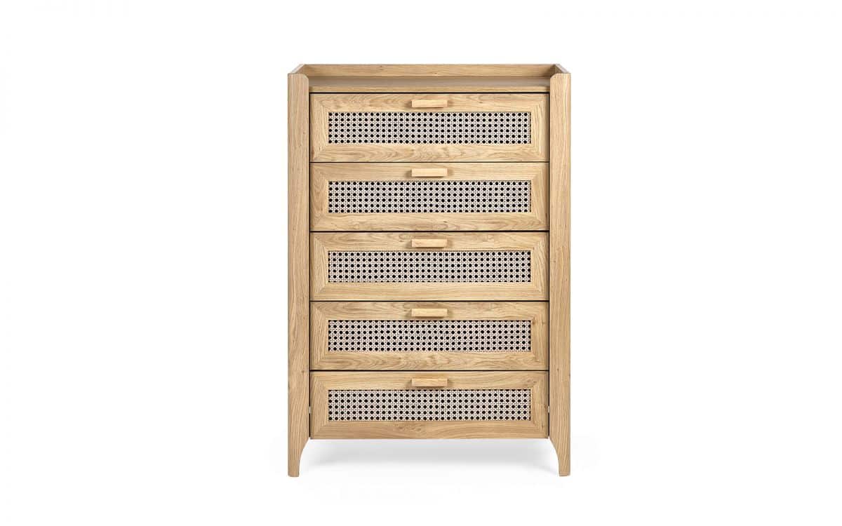 Sydenham 5 Drawer Chest - Rattan Oak - Image 3