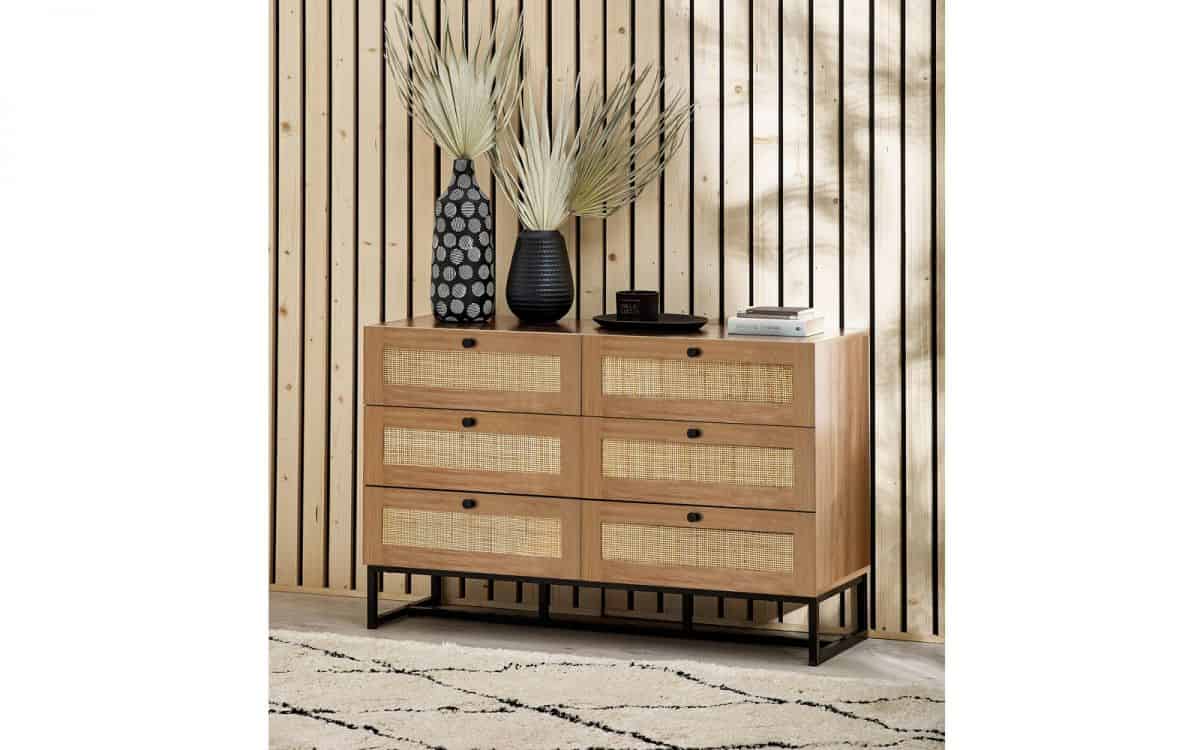 Corbridge 6 Drawer Chest - Oak | Buy Online | Beds.ie