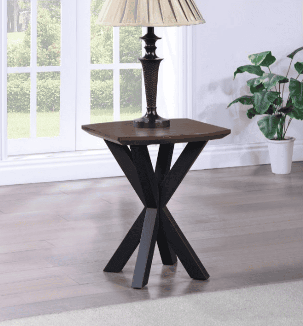 Nevada Curved Lamp Table - Dark Wood | Buy Online | Beds.ie